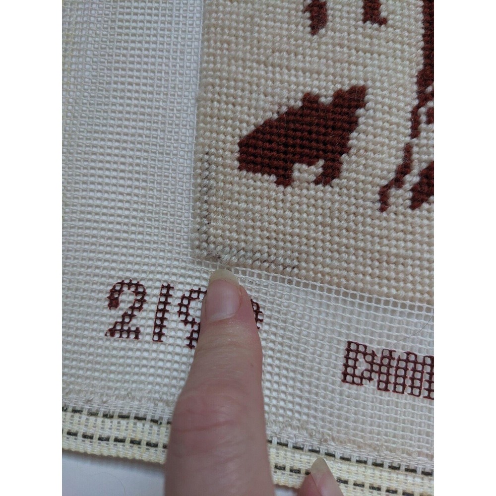 Vintage Native American Indian Completed Needlepoint Piece Unframed 20" by 16" - Picture 7 of 10